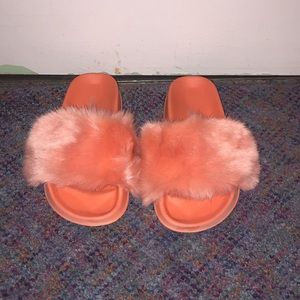 Urban Outfitters fuzzy slippers
